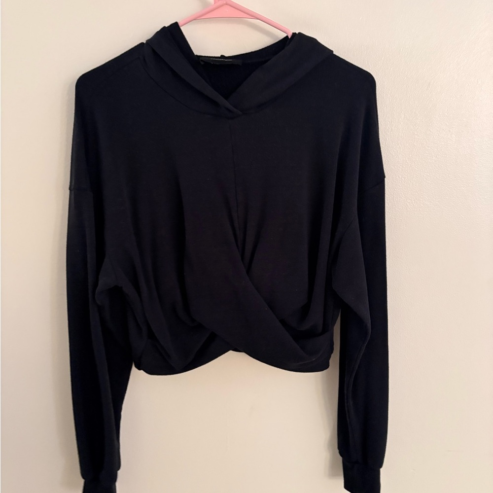 Lanston sport Black Women's Hoodie Top